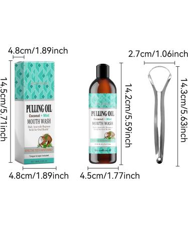  Generisch Natural Skin Lightening Coconut Oil - 100ml - Coconut and Peppermint Mouth Oil - With Tongue Scraper - Buy Online on GoSupps.com