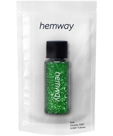 Hemway Glitter Tube 12.8g / 0.45oz Premium Glitter for Halloween Decorations Costumes Scary Makeup Face Body Eye Cosmetic Safe - Chunky (1/40