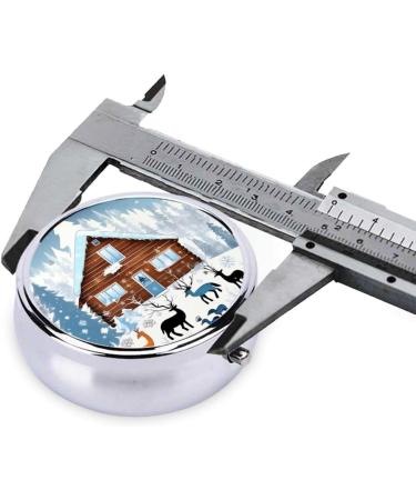 Winter Fawnround Pill Box Organizer - 3 Compartment Portable Travel Pill Box for International Shipping - Buy Online on GoSupps.com