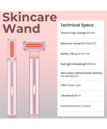 Buy Red Light Therapy Wand for Face & Neck - 7 in 1 LED Microcurrent Facial Device for Anti-Aging & Skincare - 7 Colors LED Light Massager - Buy Online on GoSupps.com