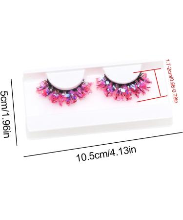 False Eyelashes 3D Glitter Eyelashes Shiny Dramatic Fake Eyelashes Long Dense Color Eyelashes with Sequins Fluorescent Eyelashes Suitable for Prom Stage Holiday Eye Makeup Cosplay Props Q-03 - Buy Online on GoSupps.com