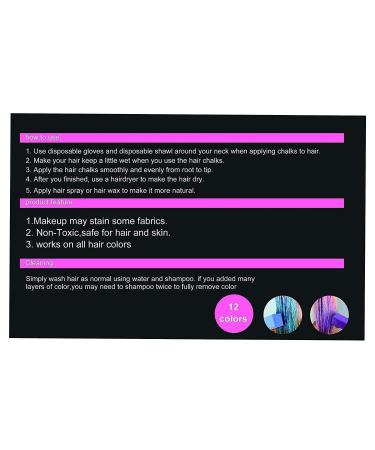 12 Color Hair Chalk Set for Kids - Temporary Washable Hair Dye for Parties & Cosplay - Non-Stick & Vibrant Colors - Great for Halloween & Christmas - Buy Online on GoSupps.com