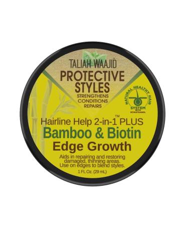 Taliah Waajid Protective Styles Hairline Help 2-in-1 Plus Bamboo & Biotin Edge Growth  1oz