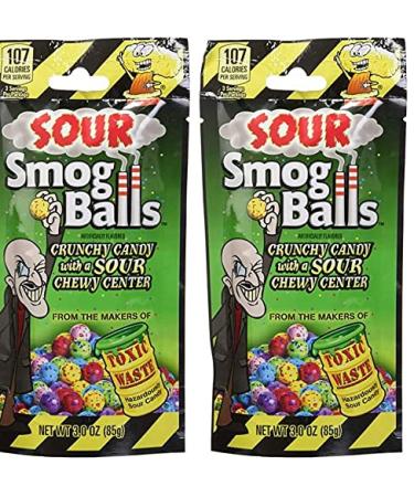 TOXIC WASTE SOUR SMOG BALLS 2 UNITS