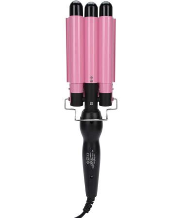 3 Barrel Curling Iron Wand Adjustable Hair Crimpers Hair Styling Tool Hair Curler Waver Crimper for Home and Salon 110V 240V (Pink 22mm) US Plug Pink 22mm - Buy Online on GoSupps.com