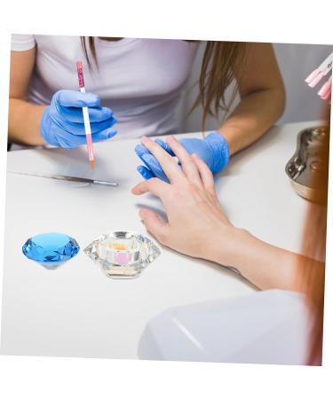 minkissy 2pcs Nail Art Crystal Cup Nails Glass Dish Mini Crystal Bowl Clear Acrylic Dappen Dish Acrylic Liquid Container Nail Art Powder Bowl White Crystal Dust-proof Accessories 6.5x6.5cmx2pcs Lake Bluex2pcs - Buy Online on GoSupps.com