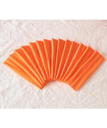 Sport Yoga Headbands,Pack of 14,Fashion Soft Elastic Polyester Sweatband Yoga Stretchy Headband for Women Man Girl 14pcs x orange sport yoga headbands