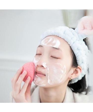 6 Pack Natural Konjac Facial Sponges Set - Exfoliating Sponge Set in 6 Colors for Gentle Face Cleansing - Charcoal, Turmeric, French Green, White, Pink & Purple - Buy Online on GoSupps.com