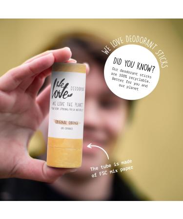 We Love Deodorant Original Orange Stick 65g - Natural Cruelty-Free Deodorant for Long-Lasting Freshness | Buy Internationally - Buy Online on GoSupps.com