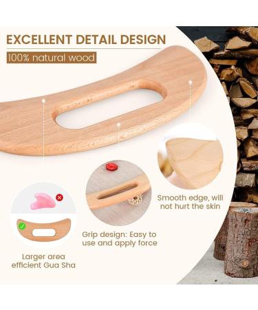 WJRQD Wooden Gua Sha Tool - Lymphatic Drainage Massage Device for Legs Back Face & Neck | Relieve Fatigue & Promote Wellness - Buy Online on GoSupps.com