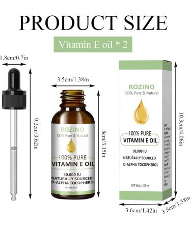 LXYNALI Vitamin E oil 60 ml 100 natural vitamin E for skin care and antiaging vitamin E oil for cosmetics against all types of wrinkles face nails and hair - Buy Online on GoSupps.com