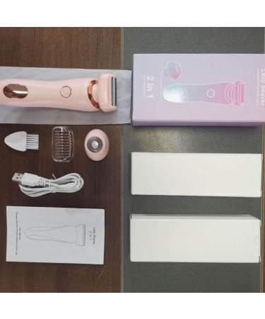 Cloudglide Pro Shaver Luna Brazilian ShaverModira Shaver 2 in 1 Double Head Shaver Razors for Shave Legs Underarms Bikini Area (Pink) - Buy Online on GoSupps.com