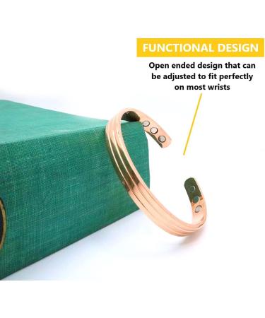 Multipurpose Pure Copper Bracelet With Magnets For Men and Women To Use For Magnetic Therapy Arthritis Pain Relief Joint Pain And Stiffness - Bracelet En Cuivre Magn tique Pour Homme Et Femme - Buy Online on GoSupps.com