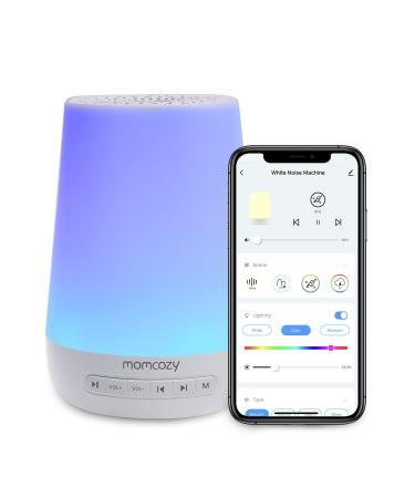 Baby Sound Machine, Momcozy White Noise Machine for Baby Sleeping with Night Light, Toddler Sleep Trainer with 34 Soothing Sounds, Timer, App Remote Control, Personal Sleep Routine (Blue) - Buy Online on GoSupps.com