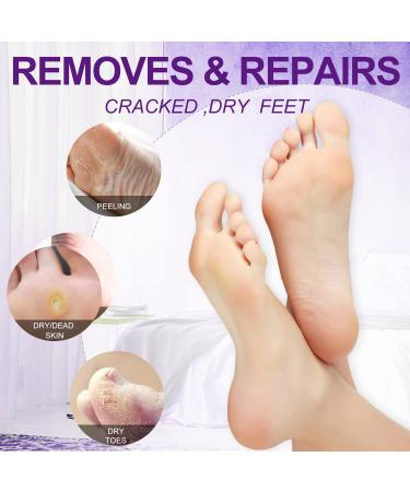 4 Step Lavender Foot Spa Pedicure Kit for Dry Cracked Feet - Bath Salt, Foot Cream, Scrub - Exfoliating Foot Care Set - Buy Online on GoSupps.com