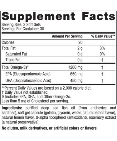 Nordic Naturals Ultimate Omega - 1280mg Omega-3 Fish Oil, EPA & DHA, 60 Soft Gels - Supports Brain & Heart Health, Non-GMO - Buy Online on GoSupps.com