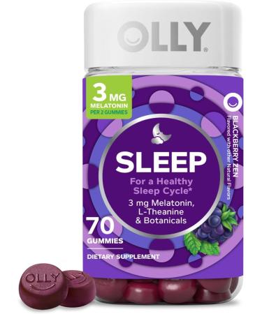 OLLY Sleep Melatonin Gummy All Natural Flavor and Colors - 70 Gummies - Buy Online on GoSupps.com