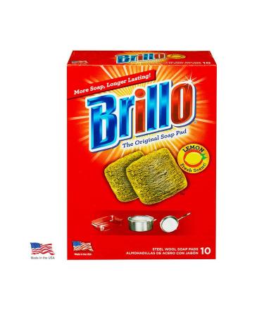 Brillo Steel Wool Soap Pads 10ct pack (Lemon, 3) Lemon 3