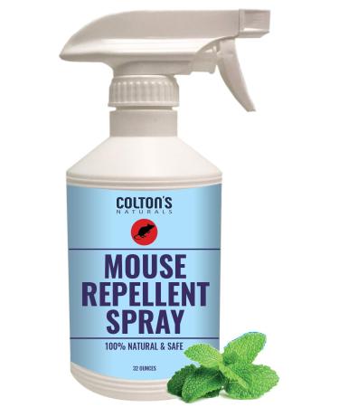 Coltons Naturals Mice Repellent - 32 Ounce -Mouse Repellent Spray - 100% Natural Peppermint Oil to Repel Mice, Rodent Repellent - Natural Deterrent to Rats & Mice - Best Alternative to Mouse Trap