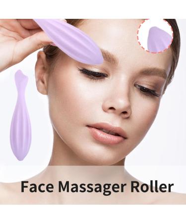 Facial Massage Roller - Silicone Face & Eye Lifting Tool for Skincare | Multi-Functional Beauty Massage Tool for Women (Purple - Buy Online on GoSupps.com