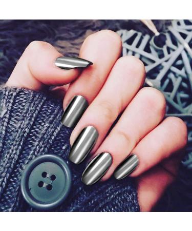 Yagoyan 10 Jars Chrome Nail Powder Kit - Holographic Chameleon Pigments | Nail Art Glitters for Mirror Effect | Eyeshadow Applicators - Buy Online on GoSupps.com