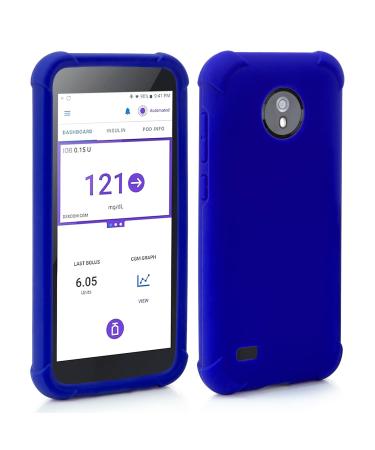 Omnipod-5-silicone protective cover shockproof omnipod 5 PDM case with Airtag to protect your omnipod 5 pod bag case recipient from Youshares (blue)