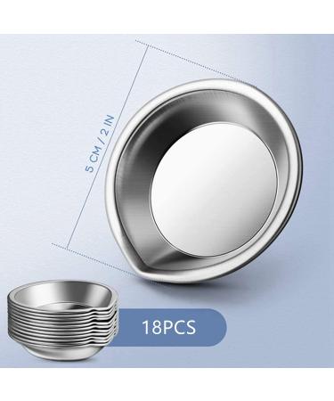 18-Part Stainless Steel Make-Up Tray Small Palette for Oily & Water-Based Color Mixing - Buy Online on GoSupps.com
