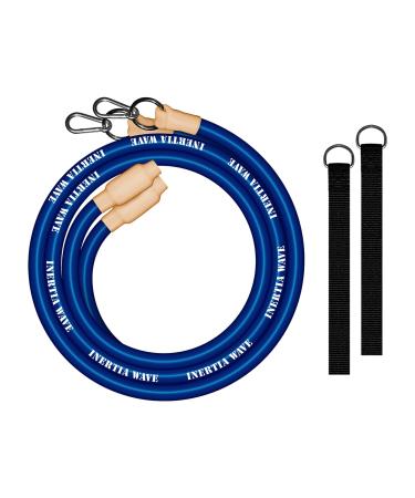 Inertia Wave Solo - Single-Person HIIT Training Resistance Band Battle Rope (Royal Blue)