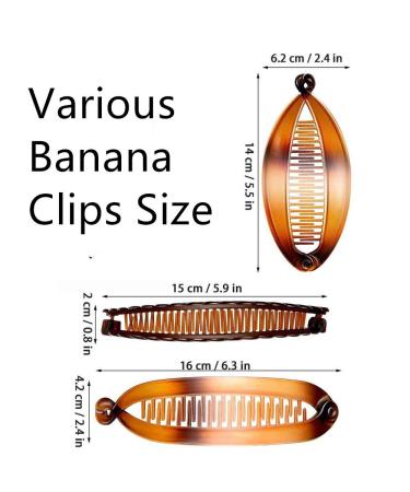 Vintage Banana Hair Clips for Women - Classic Clincher Comb for Thick & Fine Hair - Black/Brown Fishtail Hair Accessories - Buy Online on GoSupps.com