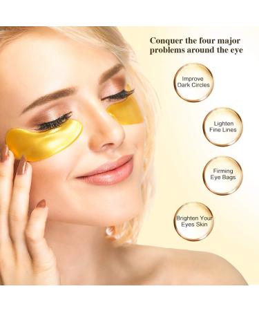 Buy 24K Gold Organic Collagen Eye & Lip Masks - Anti-Aging Treatment 10 Pairs - Buy Online on GoSupps.com