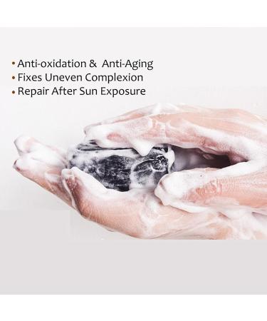  Yanobia Organic Deep Cocoa Butter Black Soap African Cocoa Butter Black Soap with Vitamin E Deep Cleansing Body and Face Cleanses & Rejuvenates for All Skin Types - Buy Online on GoSupps.com