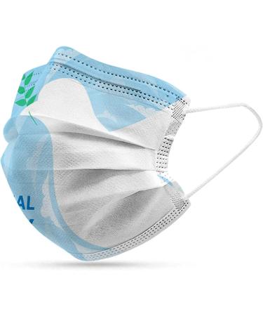 10-Piece Adult Mouth Protection - Breathable One-Way 3-Layer Face Masks with World Peace Pigeon Design - Colorful Bandana Scarves for Men - Buy Online on GoSupps.com