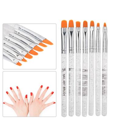 Nail Art UV Gel Extension Pen Set - 7pcs Professional Manicure Tool for Stunning Nail Designs | International Shipping - Buy Online on GoSupps.com