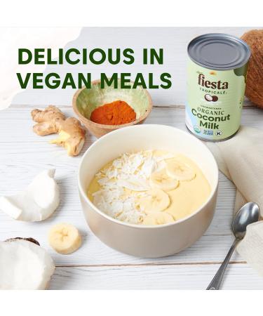 Fiesta Tropicale Organic Coconut Milk - Unsweetened Full-Fat 13.5 oz Cans (6 Pack) - Buy Online on GoSupps.com