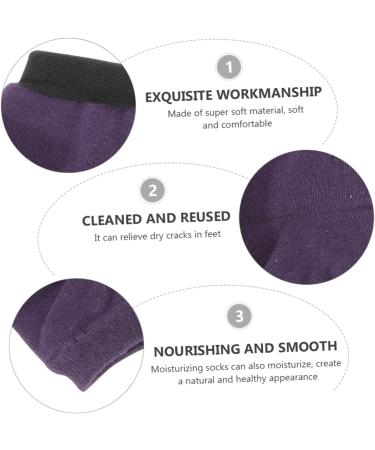 Ipetboom 5 Pairs Moisturizing Socks Heel Socks Heel Sleeve Moisturizing Yoga Socks Dry Hard Cracked Skin Socks Gel Socks Spa Heel Anti-Crack Socks Tooth Gems Cotton Protector Foot Purple - Buy Online on GoSupps.com