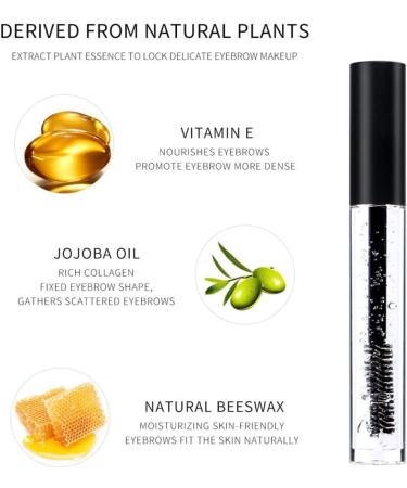 Clear Eyebrow Setting Gel Waterproof Liquid Brow Shaping Gel Long Lasting Brow Gel with Brush 2PCS Waterproof Eyebrow Gel - Buy Online on GoSupps.com