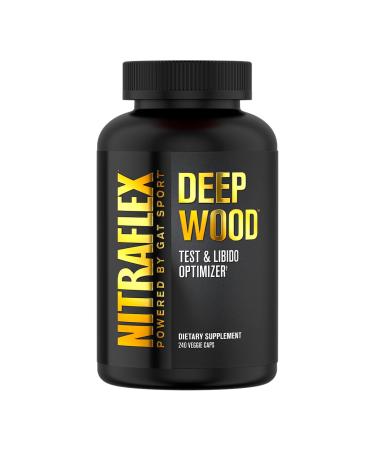 GAT SPORT Deep Wood Libido & Testosterone Booster DHEA KSM-66 Ashwagandha Shilajit 60 Servings