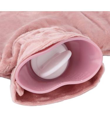 1500ml Hot Water Bottle with Gift Ribbon - Large Capacity Removable Injection Ideal for Cramps Neck & Shoulders Relief - Pink - Buy Online on GoSupps.com