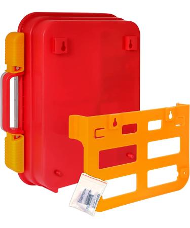 Rapid Care First Aid 804-15-12 100 Person 376 Piece Emergency First Aid Kit  Exceeds 2015 OSHA/ANSI Standards  Wall Mountable  Multi Compartment with Easy Access Tilt Trays Clear/Red Meets OSHA / ANSI 2015 - Buy Online on GoSupps.com