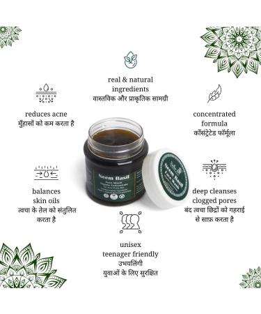 Neem Basil Face Wash Concentrate | Organic Vegan Cruelty-Free | Sulphate & Paraben Free | 125g | International Shipping Available - Buy Online on GoSupps.com