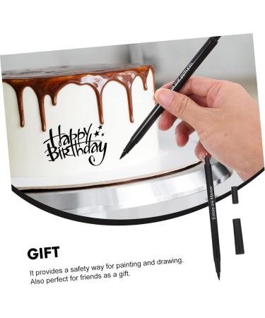 TOPBATHY 2pcs Baking Pen Food Pens Black Pens Black Food Colouring Bakery Coloring Markers Marker Cake Decorating Writers Double Head Plastic Painting Pen - Buy Online on GoSupps.com