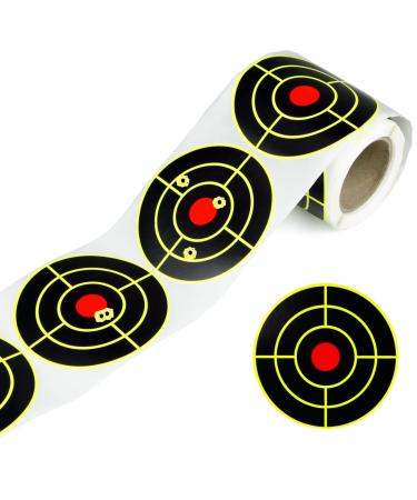 Shooting Targets - Self Adhesive Splatter Targets - 3 Inch Paper Targets with Fluorescent Yellow Impact - Round Reactive Targets for Shooting for Rifle, BB Gun, Pellet, Archery Bow 100 targets