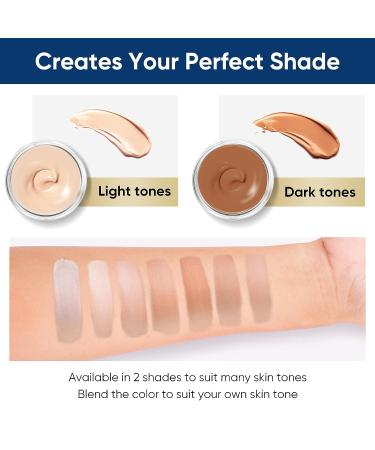 Tattoo Cover Up Concealer - Waterproof and Natural-looking | 2 Colors for Tattoos, Scars, Dark Spots, Birthmarks, Vitiligo - Buy Online on GoSupps.com