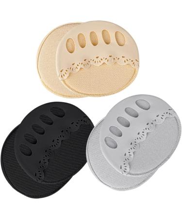 FRCOLOR 12 Pairs Toe Pads Missing Kitten Heels for Elegant Ladies Ladies Heels Soft Socks for Women Invisible Forefoot Socks Half Invisible Socks High Heels Toe Protection Cushion - Buy Online on GoSupps.com