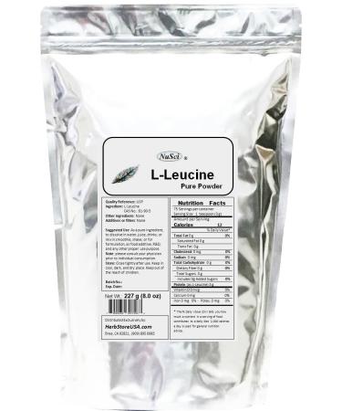 L-Leucine Pure Powder Leucine BCAA complies with USP Quality Standard (227 Grams (8.0 oz)) 8.01 Ounce (Pack of 1)