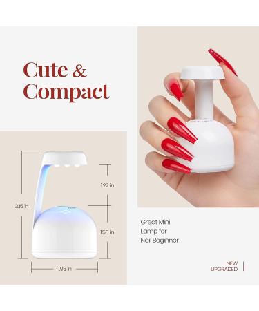 Beetles Mini UV Gel Nail Lamp with Smart Sensor - Fast Extension Manicure Curing - Buy Online on GoSupps.com