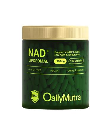 OailyMutra NAD+ Supplement - Nicotinamide Riboside & Resveratrol 900mg - Cellular Energy Antioxidant Anti-Aging Complex - Vegan Gluten-Free No Artificial Additives 100 Capsules