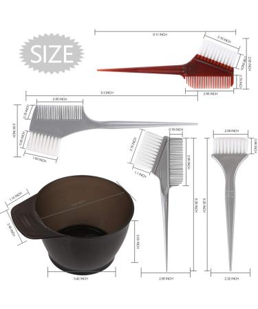 YGDZ Professional Hair Dye Brush and Bowl Set - 4 Tint Brushes & 2 Mixing Bowls - Buy Online on GoSupps.com