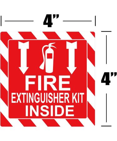 First Aid Kit and Fire Extinguisher Inside Stickers 4 Inch - Set of 8 UV Resistant Safety Decals for Trucks and Equipment - Buy Online on GoSupps.com