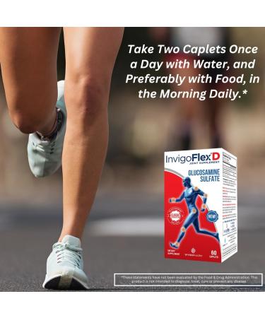 INVIGOFLEX D - 1500mg of Glucosamine Sulfate (Classic Formulation) - Premium Joint Supplement for Knees Hands Back & Hip Support D: Glucosamine Sulfate Caplets - 60 Ct (Pack of 3) 60 Count (Pack of 3) - Buy Online on GoSupps.com